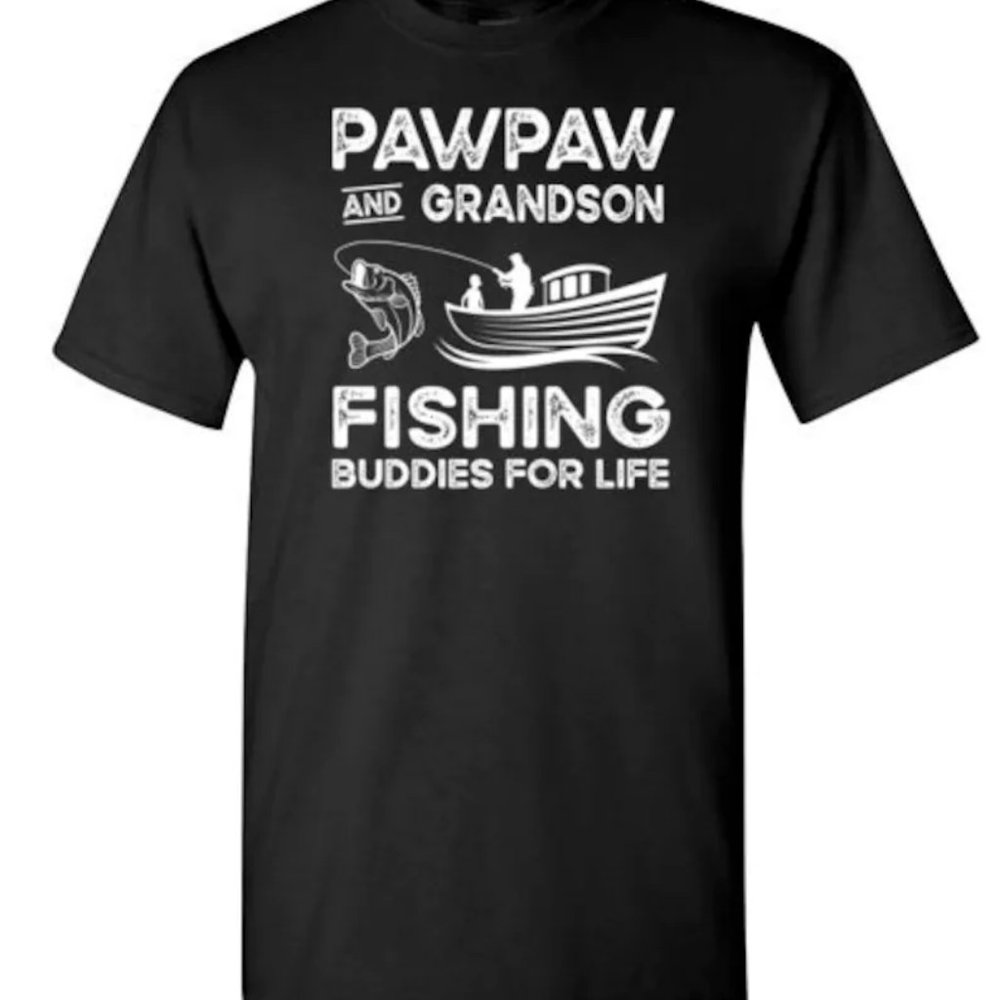 Pawpaw and Grandson Fishing Tshirt